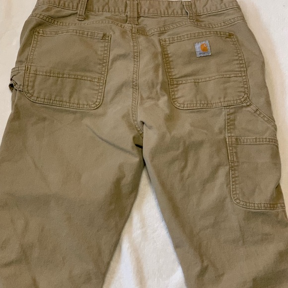 Women’s Carhartt Slim Fit Tan Cargo Work Pants - Picture 4 of 6